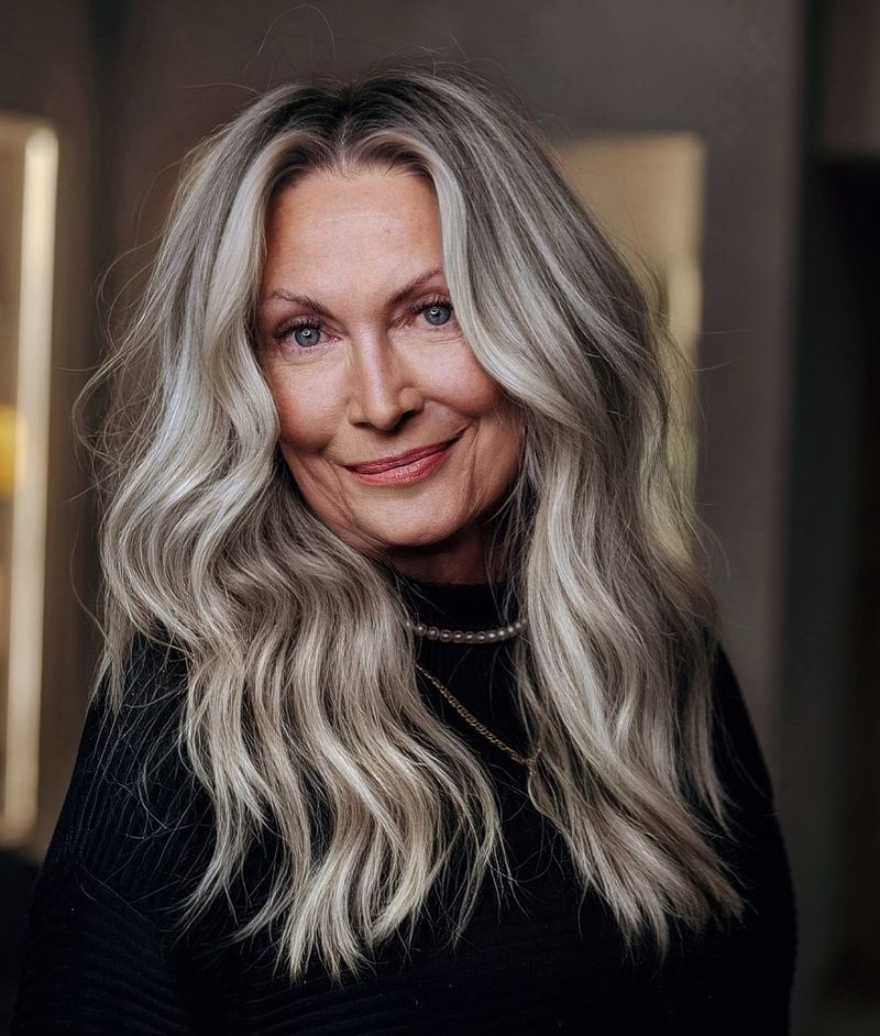 Silver Tousled Waves