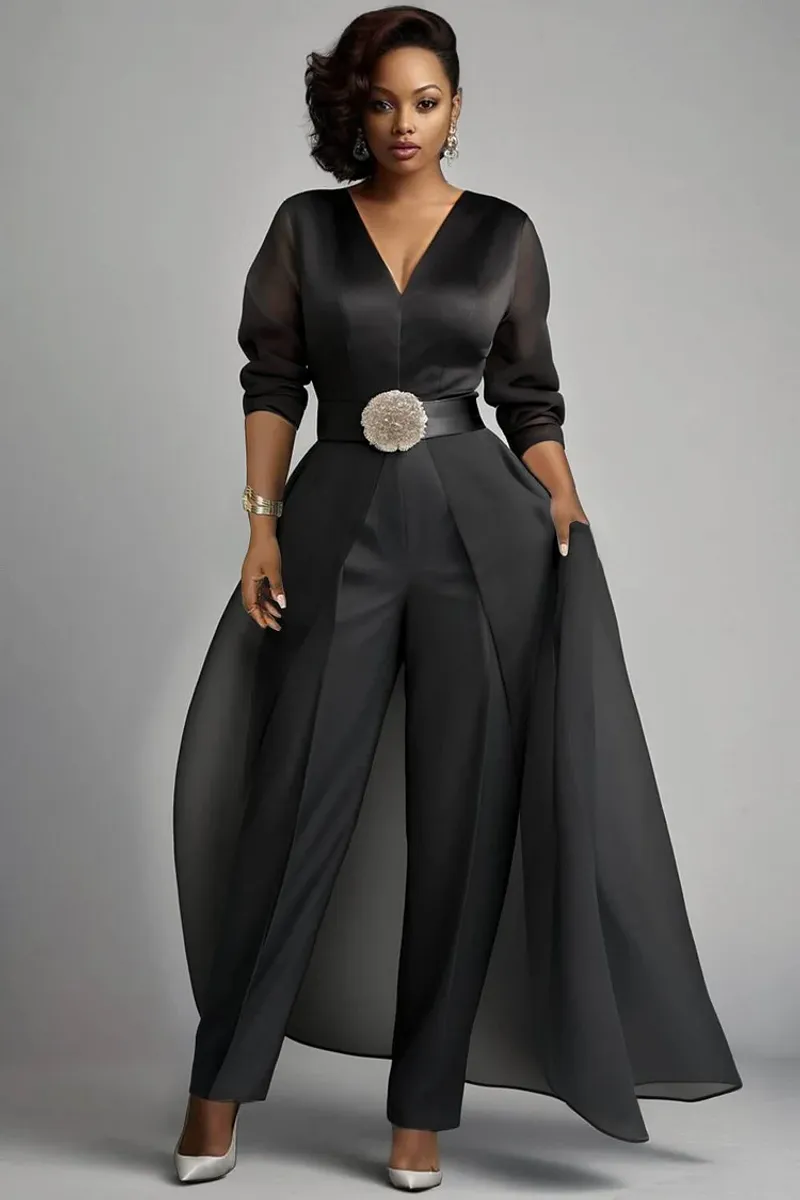Black Jumpsuit with Overlay