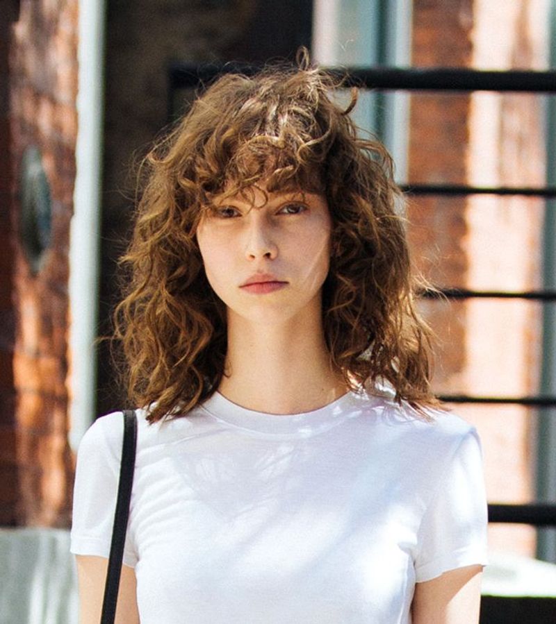 Curly Shag with Bangs