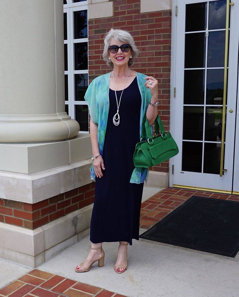 Layered Tank Dress with Lightweight Cardigan