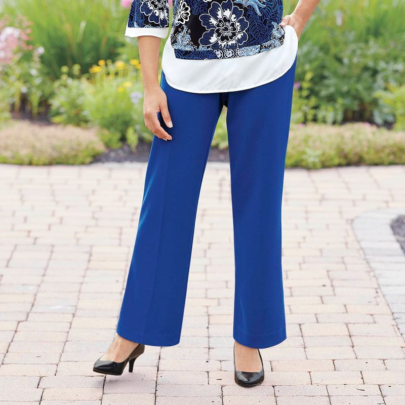 Crepe Straight-Leg Pants