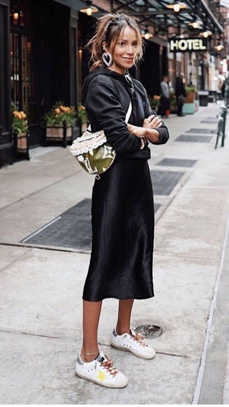 Slip Skirt with Hoodie