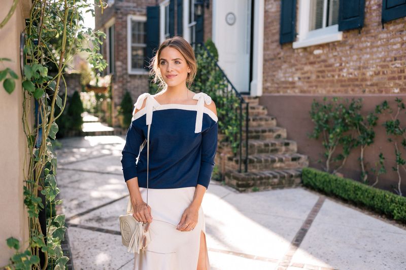 Slip Skirt with Off-Shoulder Top