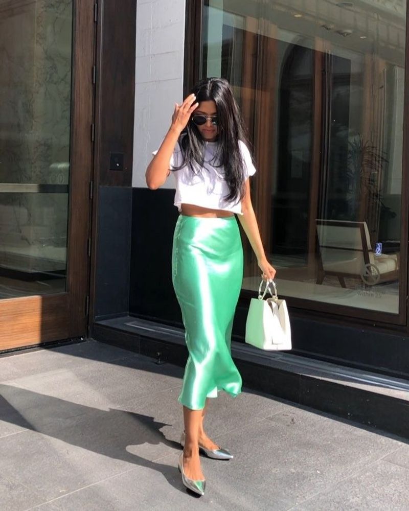 Slip Skirt with Crop Top