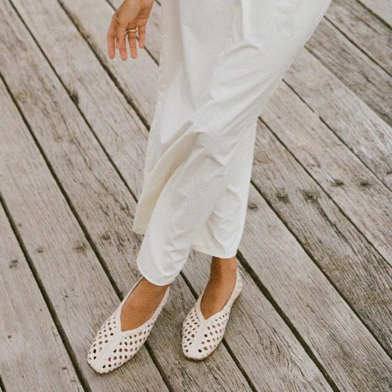 Woven Leather Flats