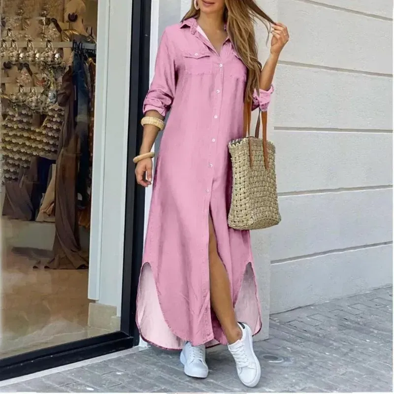 Oversized Shirt Dress with Belt
