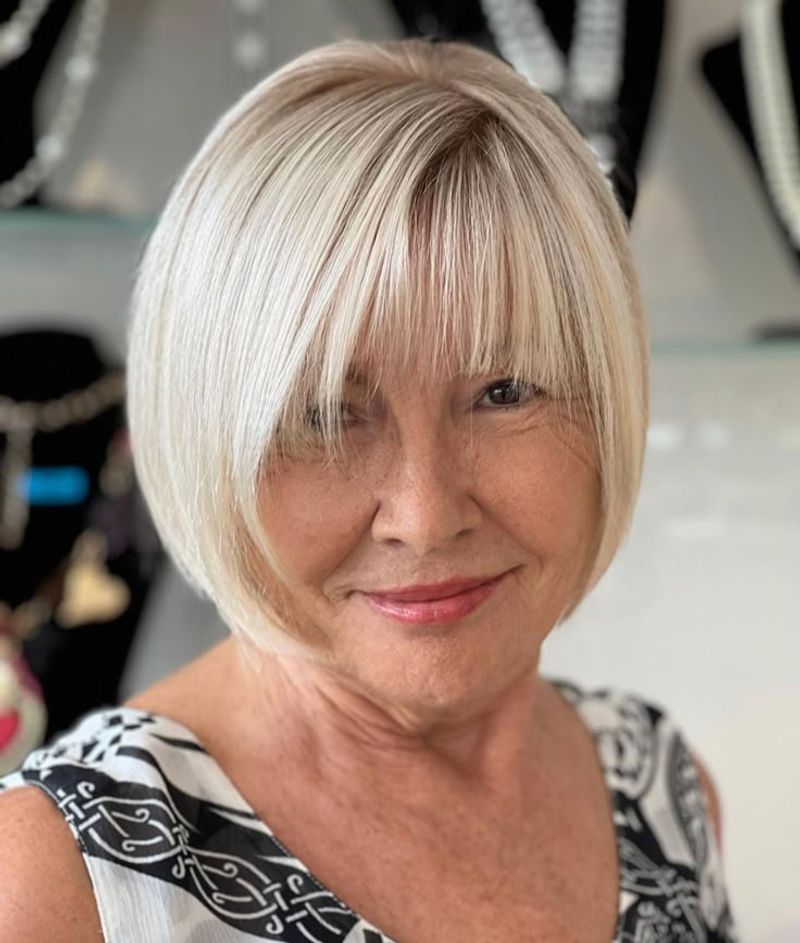 Modern Pageboy with Curved Bangs