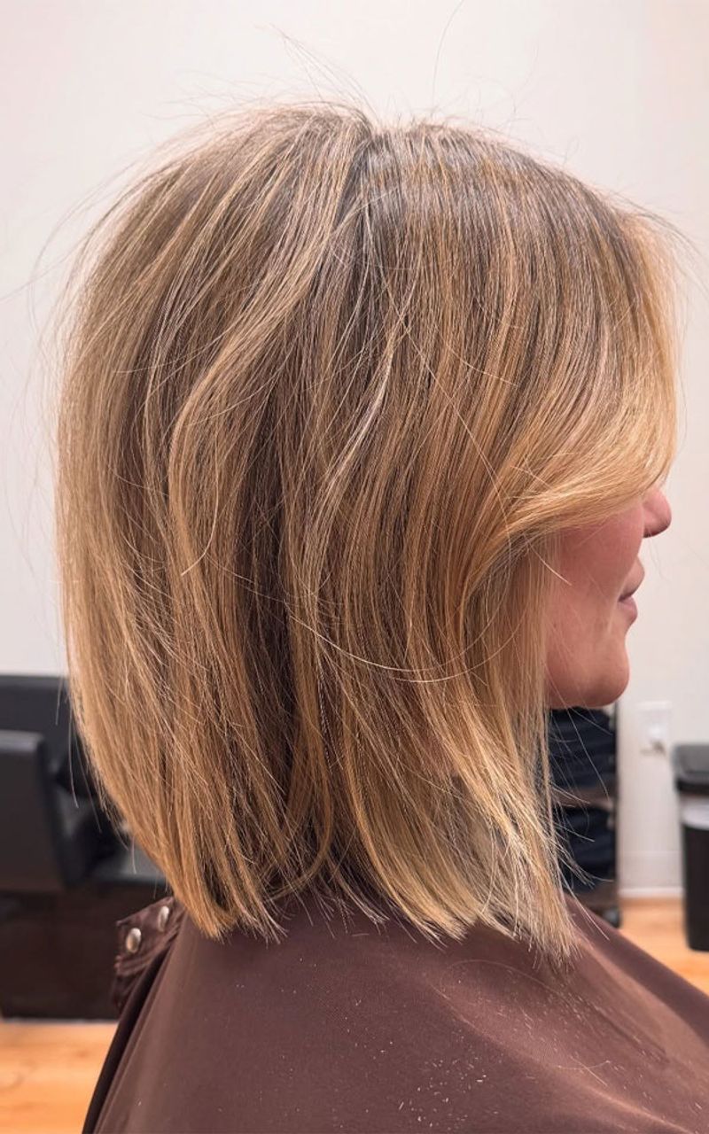 Blunt Lob with Subtle Layers