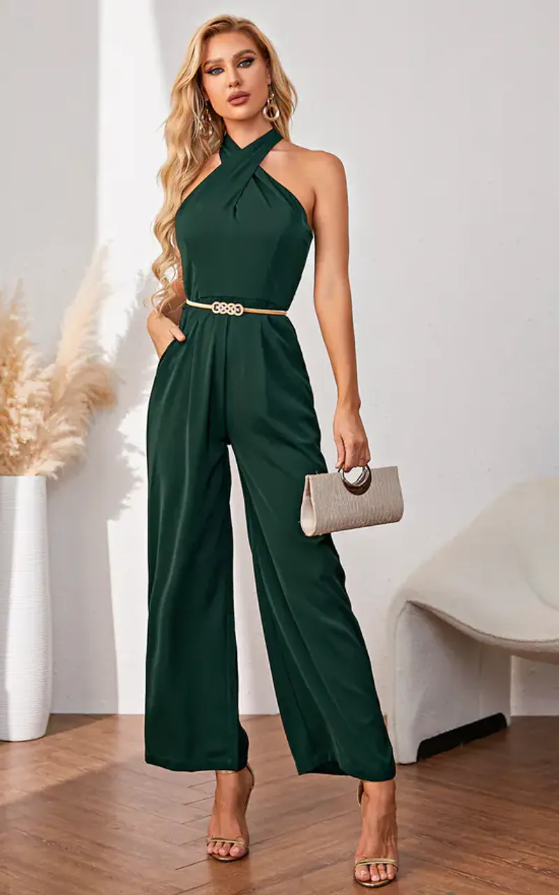 Elegant Jumpsuit with Statement Belt
