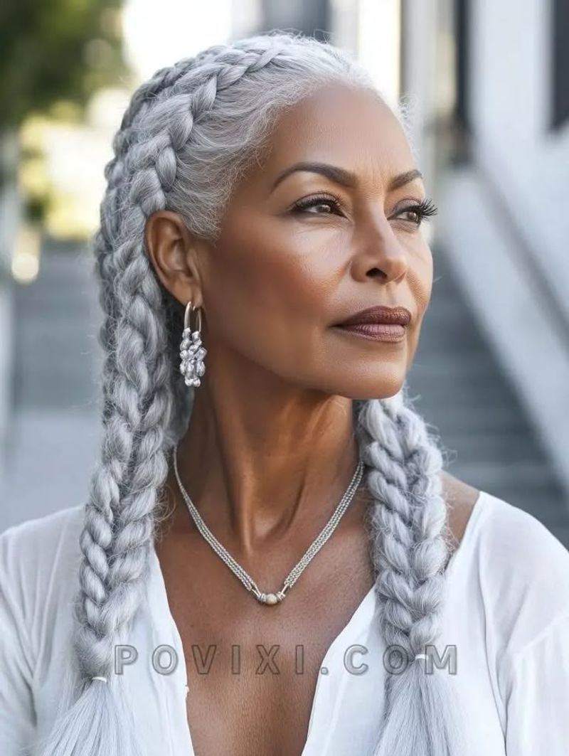 Sleek Side Swept Braids
