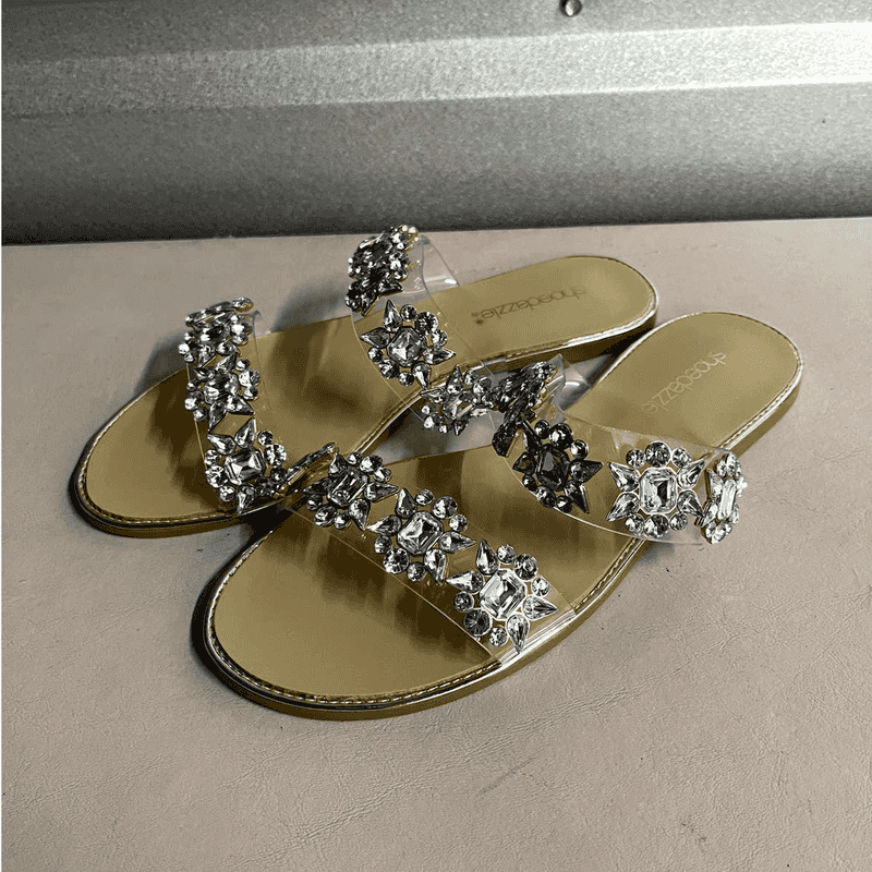 Rhinestone-Covered Sandals