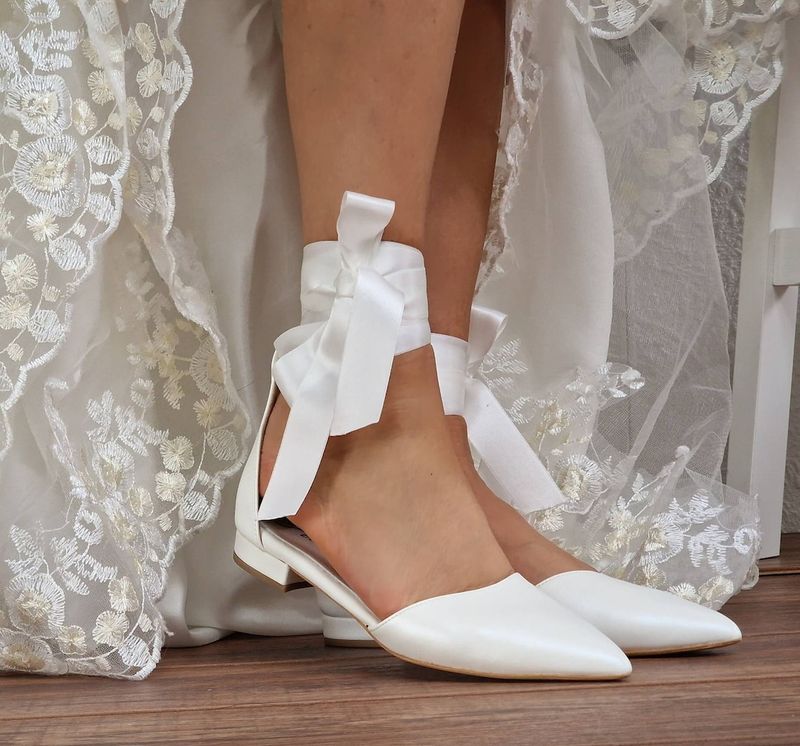 Ballet Flats With Ankle Straps
