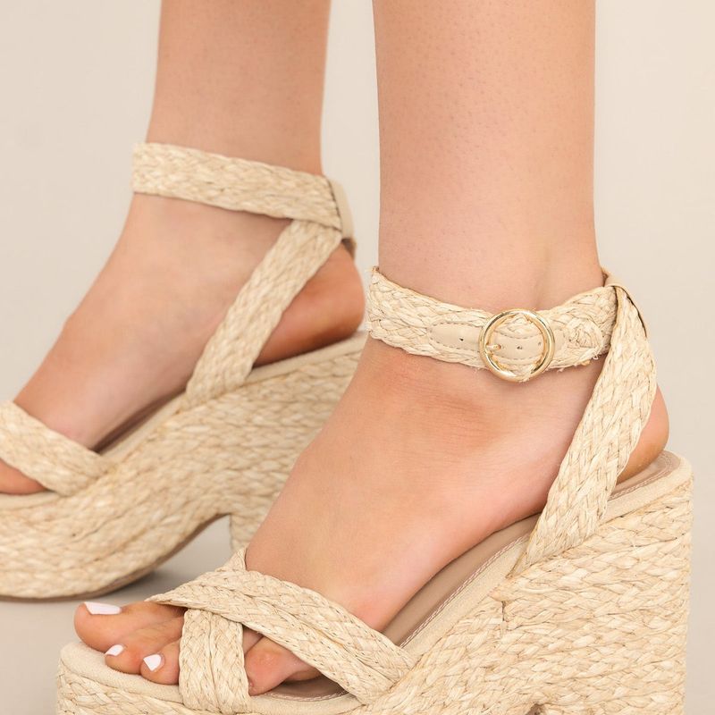Raffia Platform Sandals