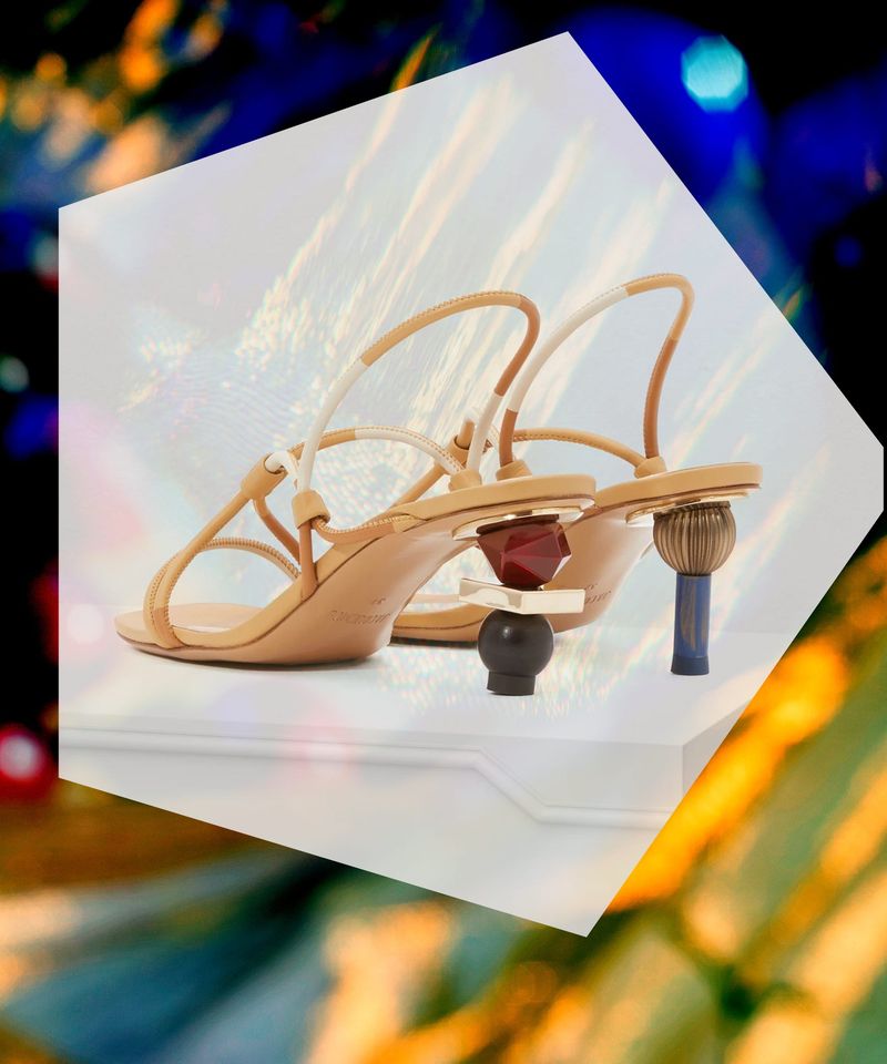 Sculptural Heel Sandals