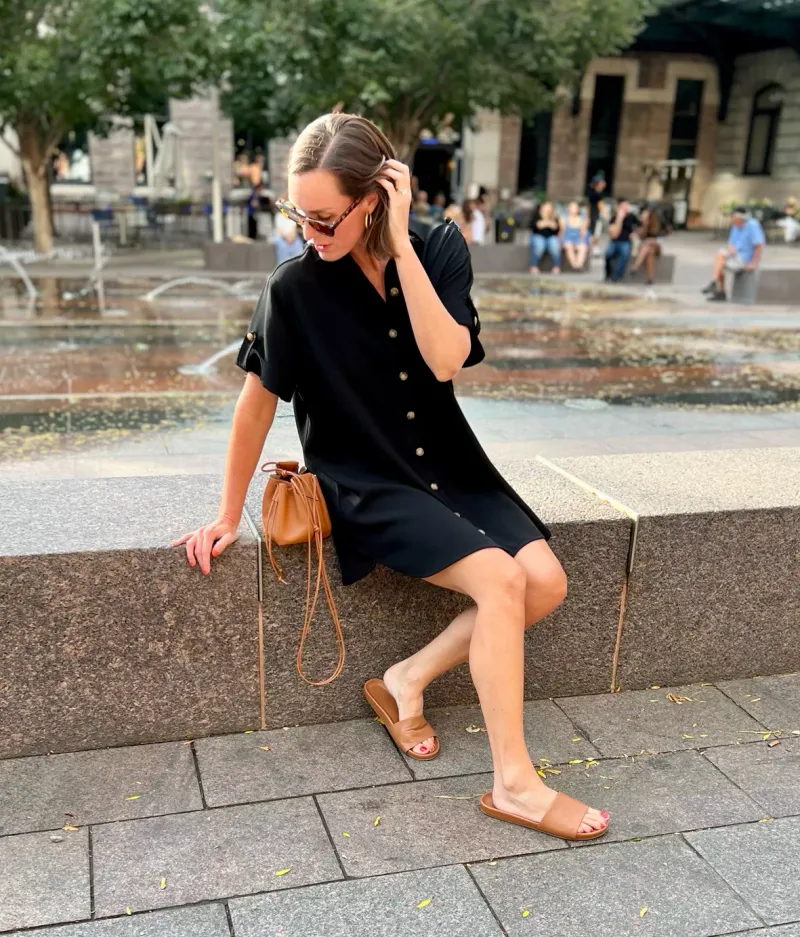Minimalist Leather Slides