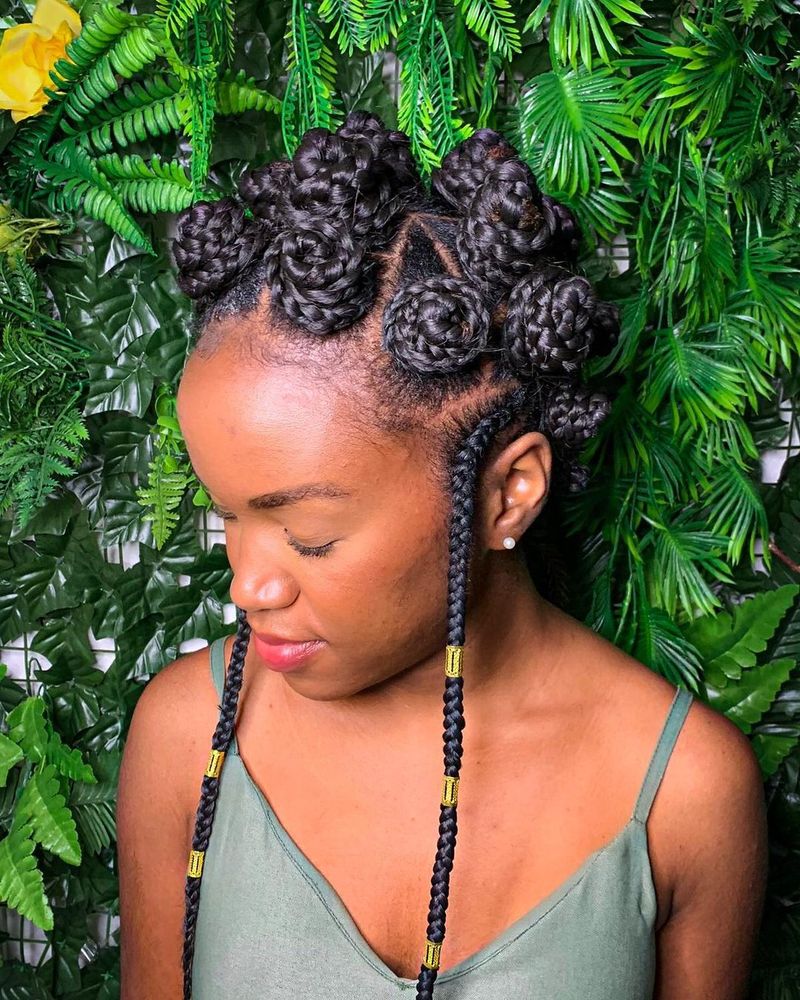 Braided Bantu Knots