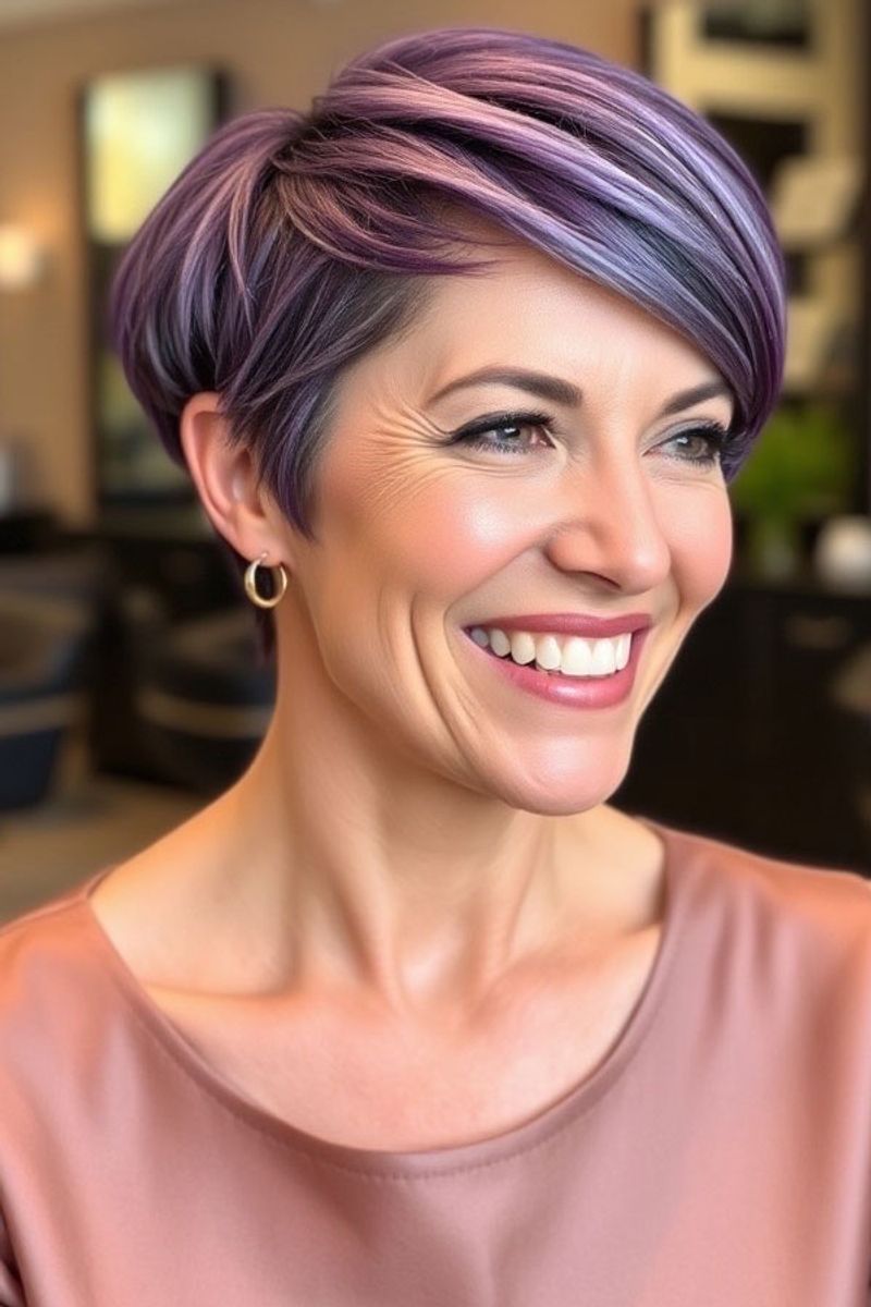 Pixie ludique avec mèches