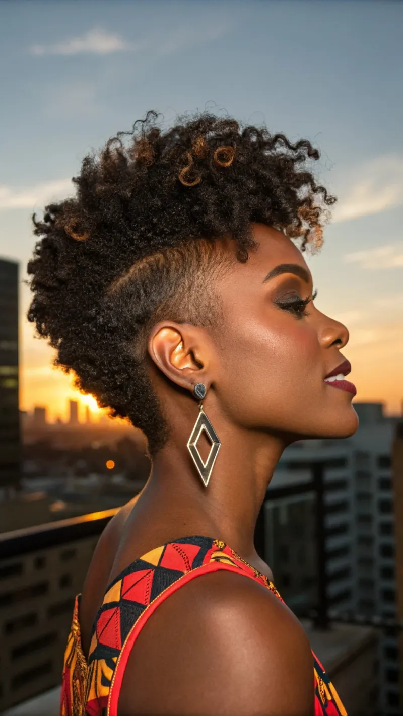 Sun-kissed Curly Pixie