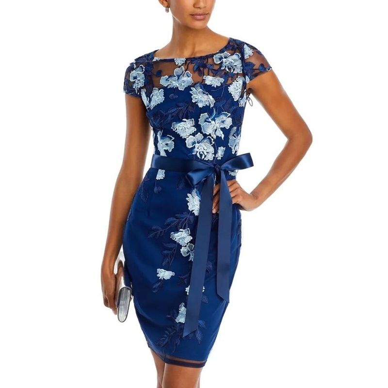Sophisticated Sheath with Statement Flowers