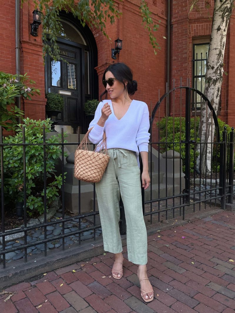 Linen Pants + Lightweight Sweater