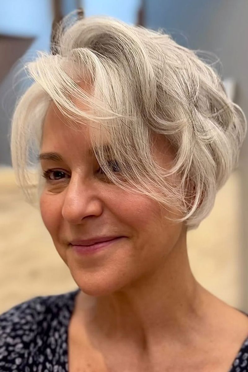 Textured Crop with Wispy Ends