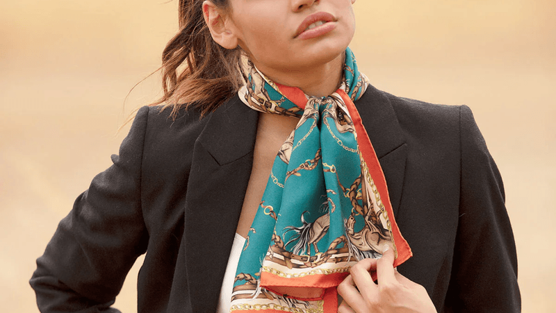 Lightweight Scarf in Neutral Print