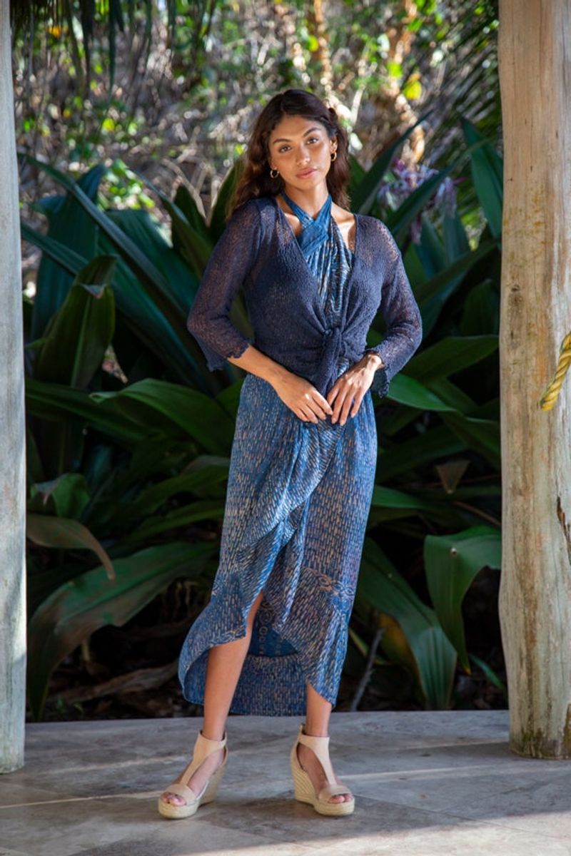 Wrap Dress and Light Cardigan Delight