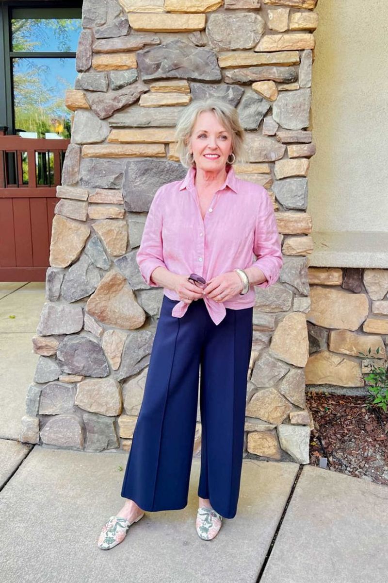 Wide-Leg Cropped Trousers