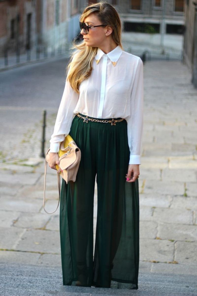 Pleated Palazzo Pants