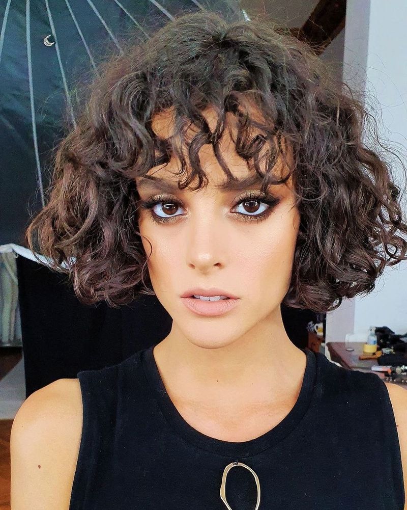 Chin-Length Curly Bob