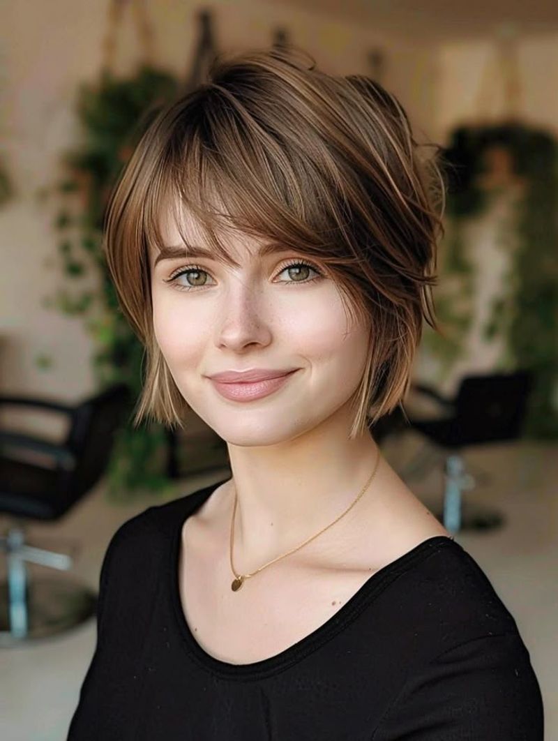 Curtain Bangs Pixie