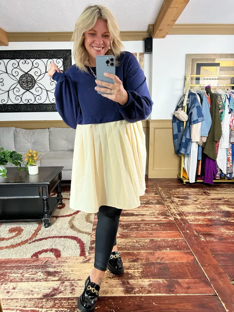 Gauzy Tunic & Leather Leggings