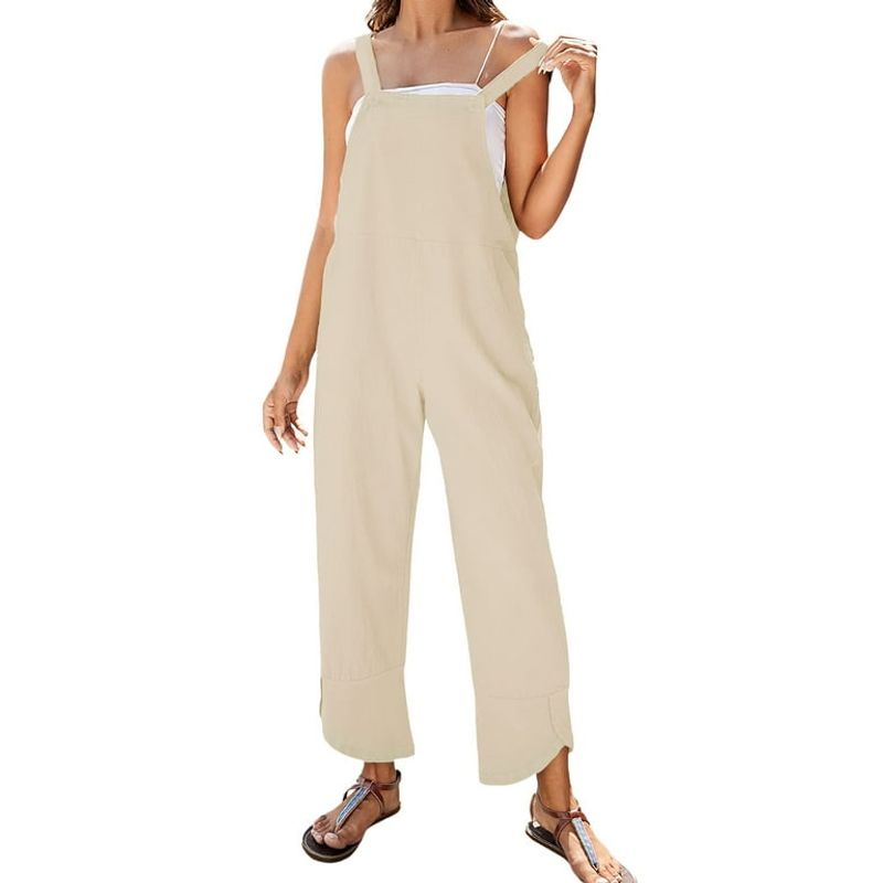 Cotton-Linen Blend Overalls