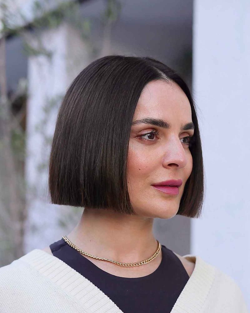 Classic Blunt Cut with Center Part