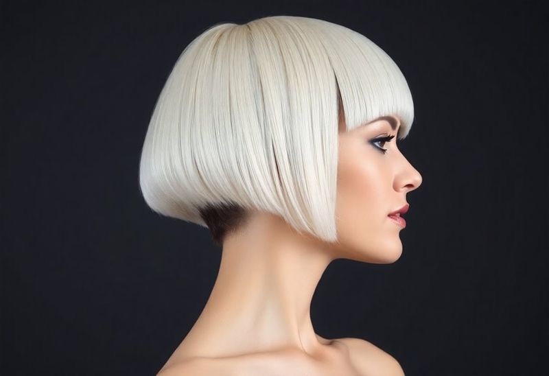 Blunt Bob with Geometric Lines