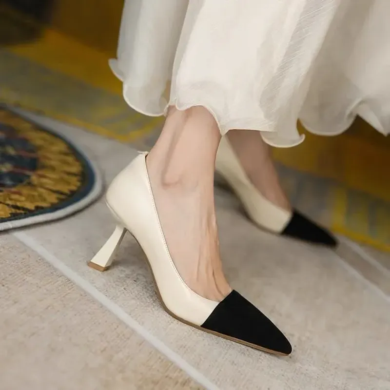 Two-Tone Color Block Pumps