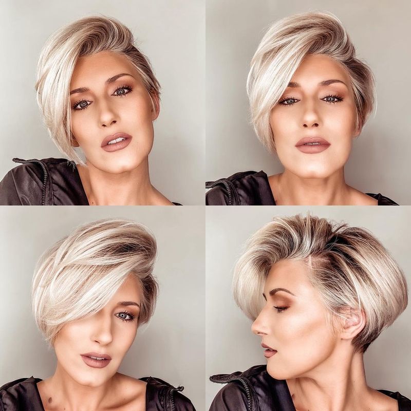 Coupe asymétrique moderne