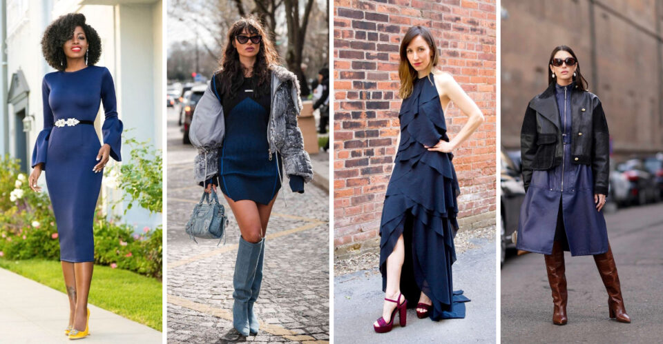 blue maxi dress with long sleeves Silk Sleeve Web Collection: NYE midi dresses Size:8R Striped Black And White