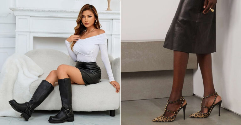 The Best 18 Shoes To Rock With A Leather Skirt And Own The Look