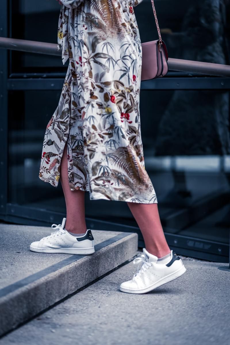 The Casual Sneakers and Dress Duo