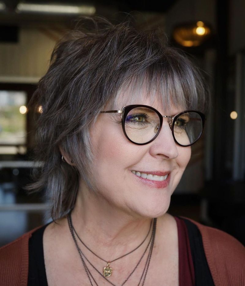 The Soft Layered Shag with Curtain Bangs