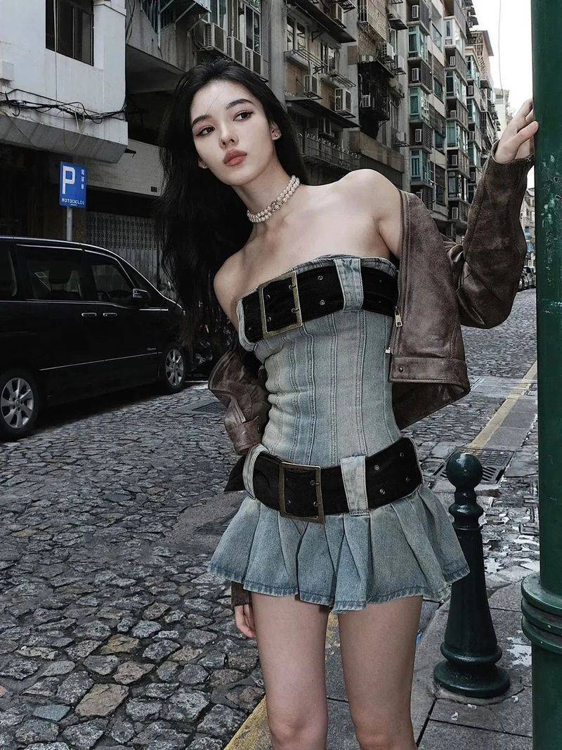 The Edgy Denim Dress