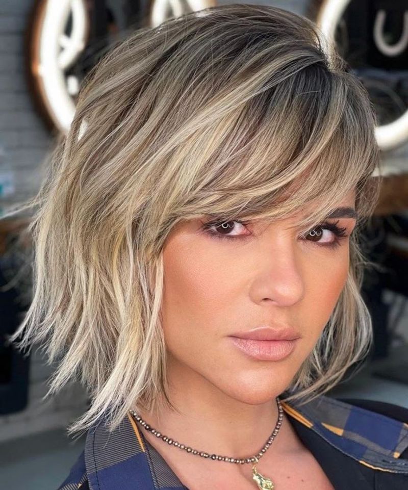 The Blunt Bob with Side Bangs