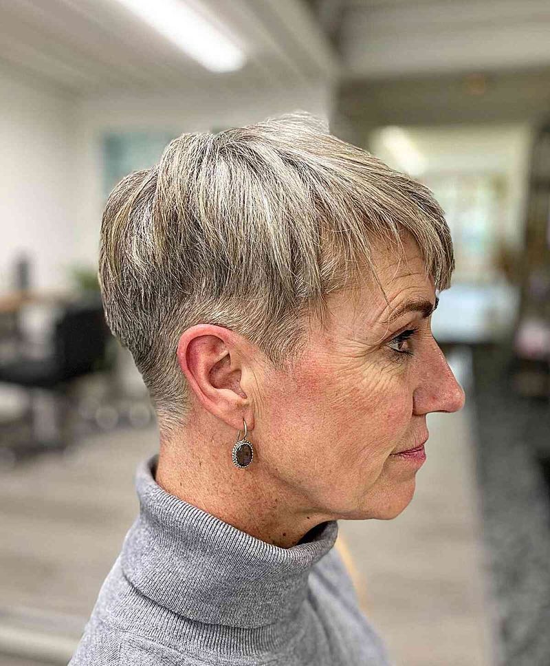 Super Short Pixie with Harsh Lines