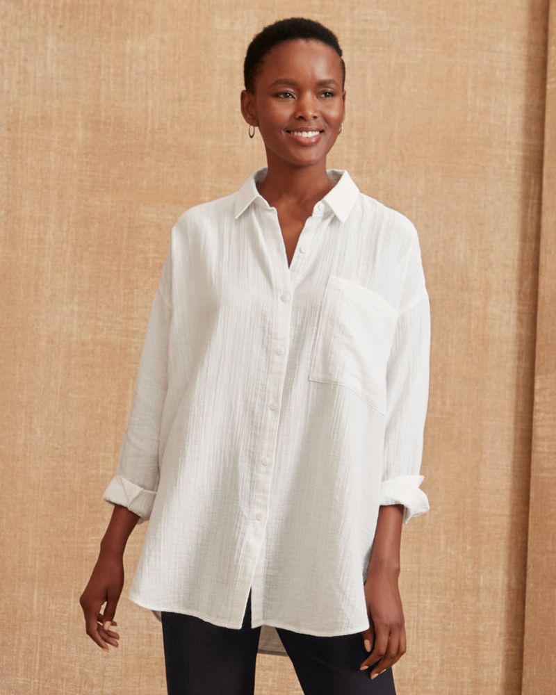 White Button-Down Shirt