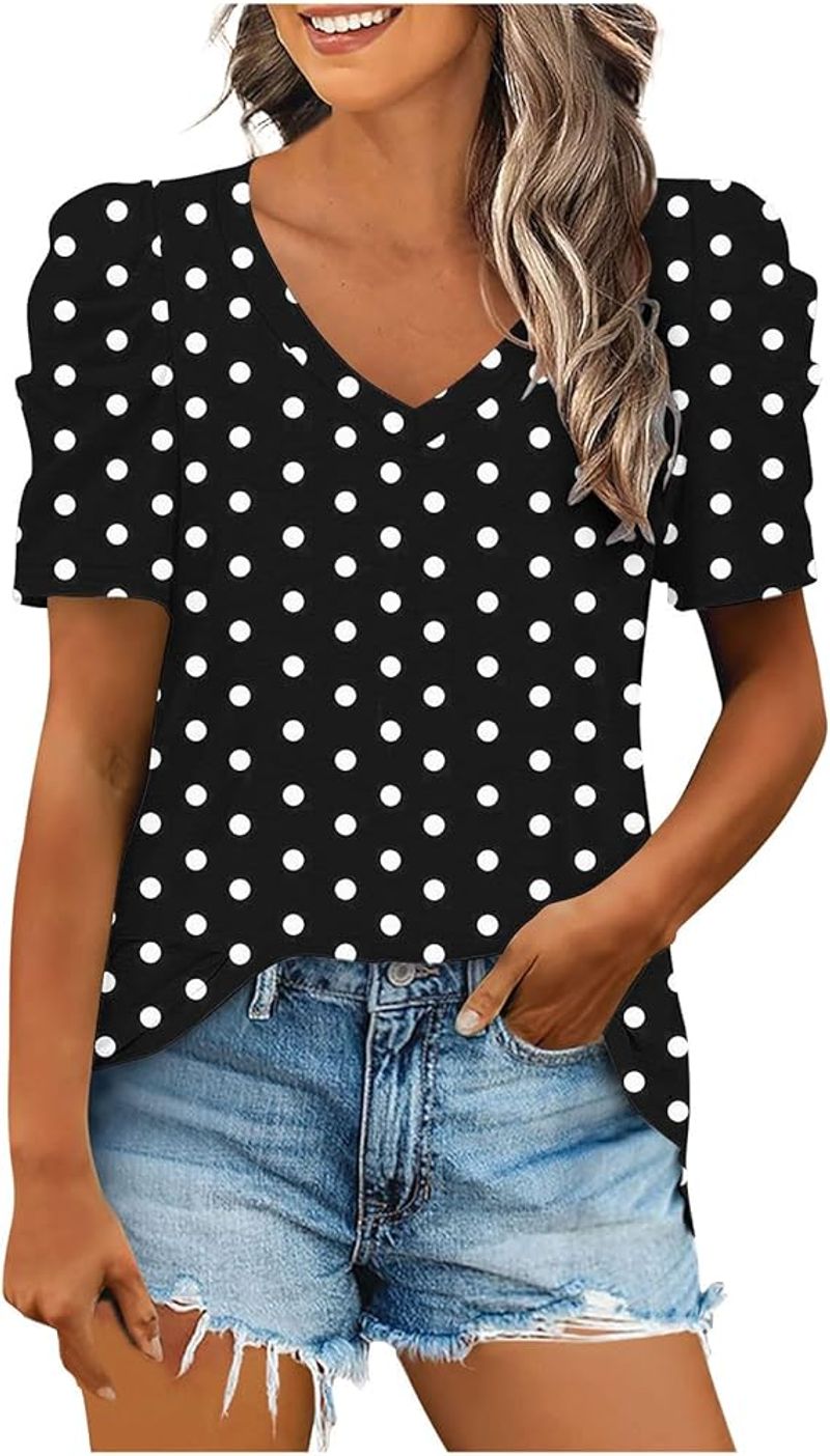 The Vintage-Inspired Polka Dot Blouse