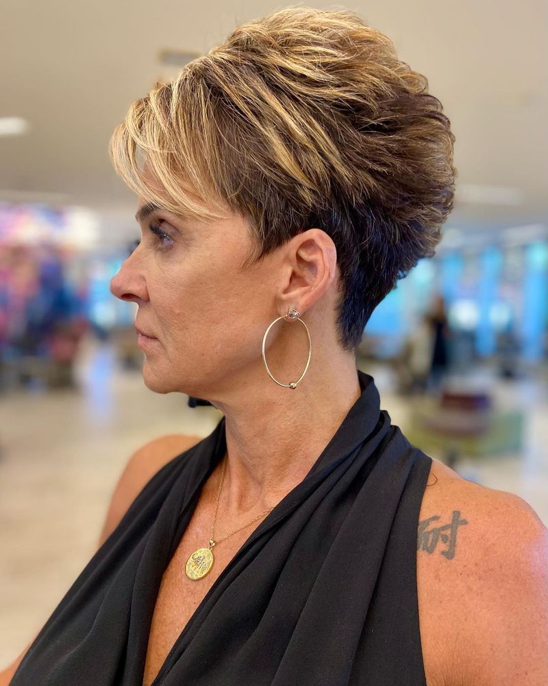 Pixie Cut with Textured Crown