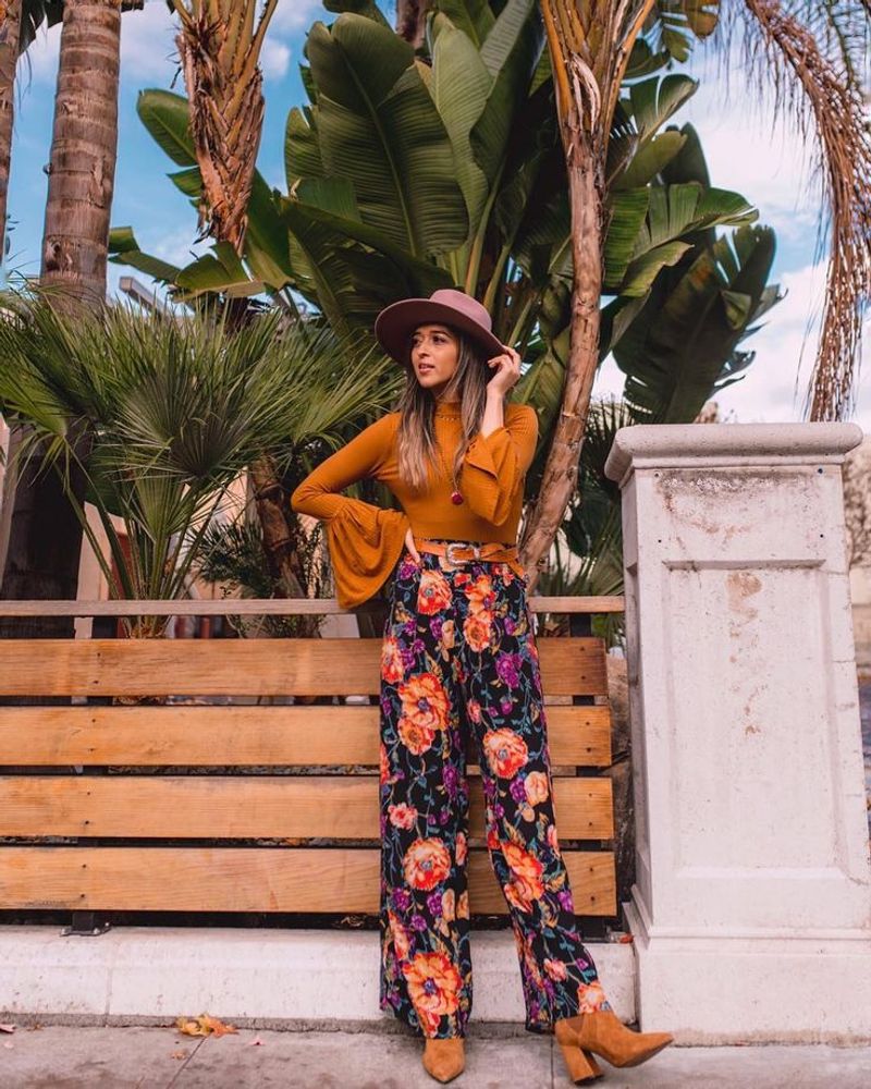 The Vibrant Printed Pants Ensemble