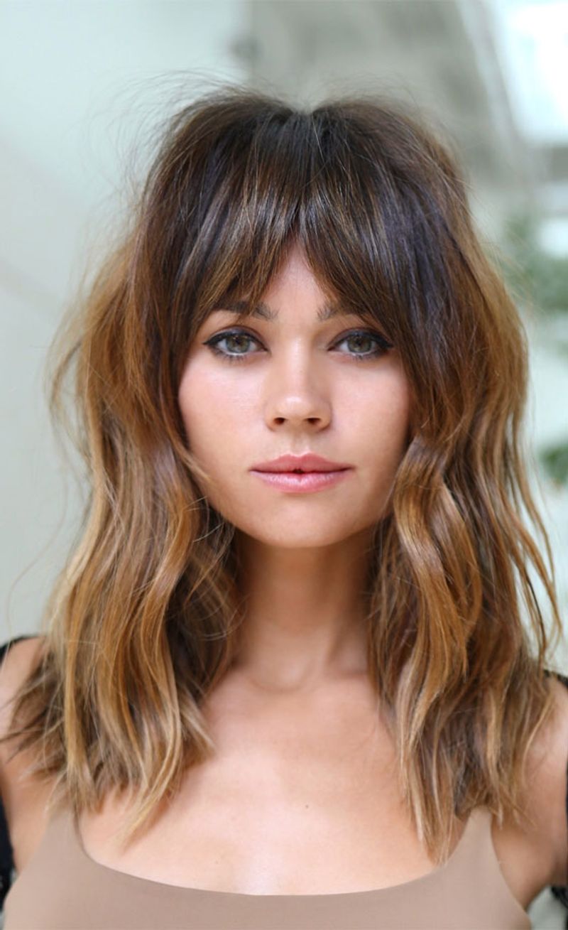 The Layered Lob With Curtain Bangs
