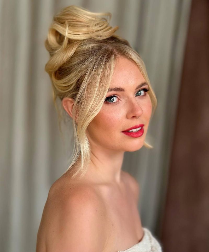 Soft Updo With Face-Framing Pieces